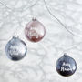 Baby's First Christmas Personalised Glitter Bauble, thumbnail 3 of 4