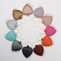 Personalised Textured Leather Heart Charm Keyring, thumbnail 2 of 10