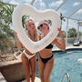Personalised White Heart Pool Float, thumbnail 3 of 6