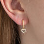 Love Heart Huggie Hoop Earrings, thumbnail 2 of 6