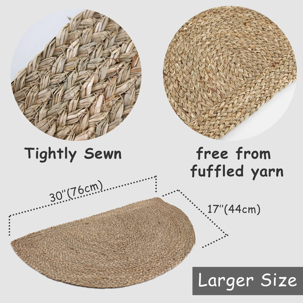 Semi Circle Woven Doormat Large Size By MadeTerra