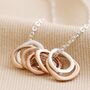 Organic Hoops Pendant Necklace In Silver Plating, thumbnail 2 of 8