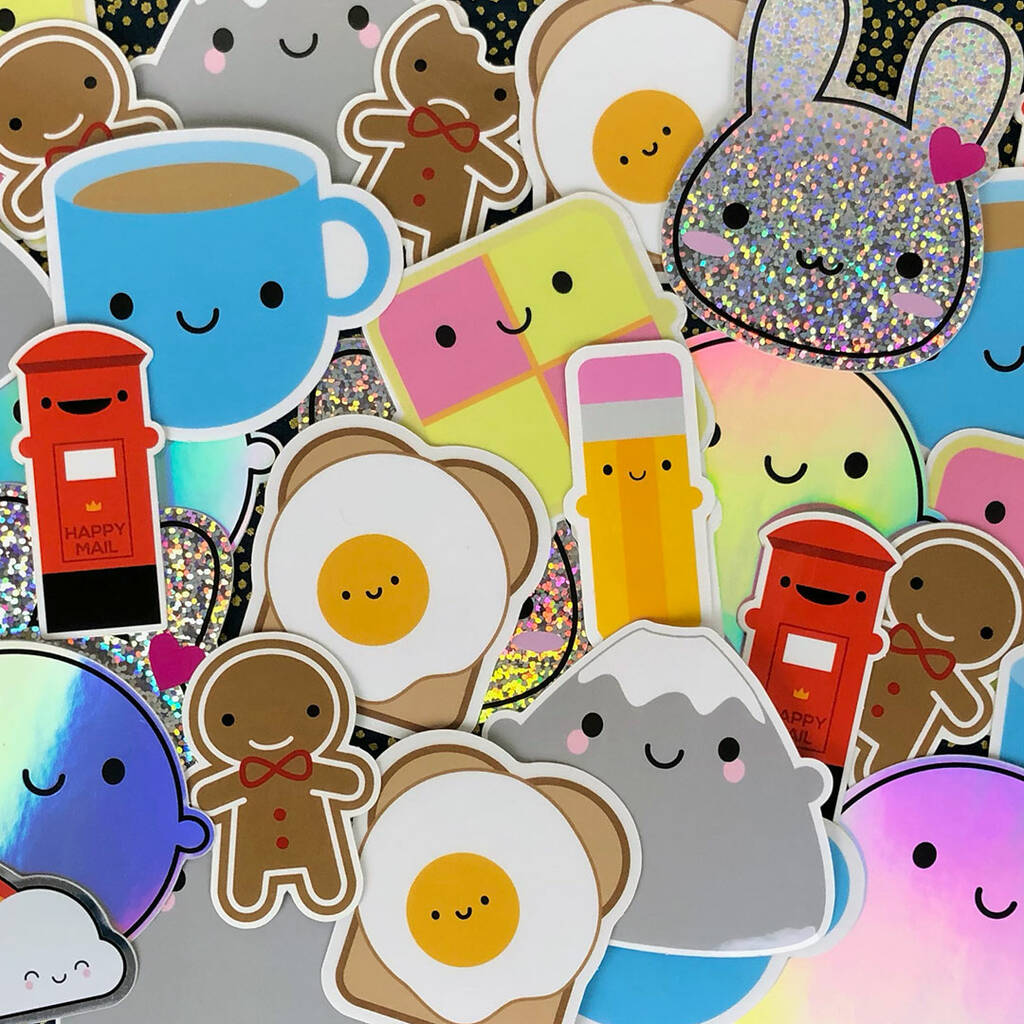 Kawaii Vinyl Stickers By Asking For Trouble | notonthehighstreet.com
