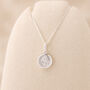 Tiny Personalised Sterling Silver St Christopher Pendant Necklace, thumbnail 1 of 7