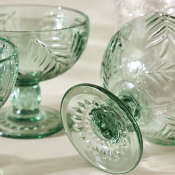 Set Of Four Laurier Green Footed Bowls, 5 of 5