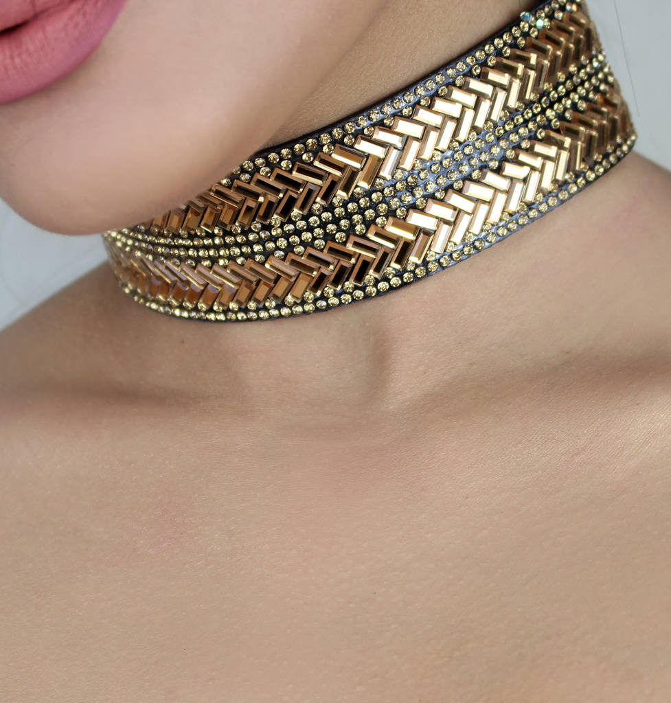 Aztec Stone Choker Necklace By Isabella Charm