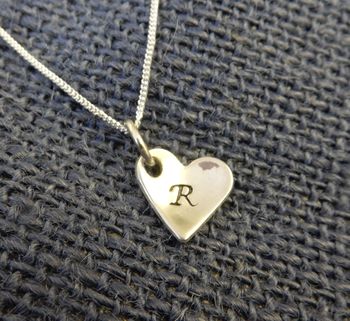Silver Shaped Personalised Heart Charm Necklace, 3 of 6