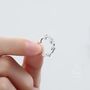 Sterling Silver Dainty Olive Leaf Hoop Earrings, thumbnail 3 of 10