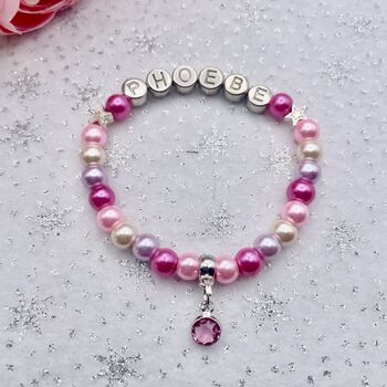 Personalised Birthstone Charm Bracelet, 10 of 11