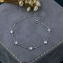 Sterling Silver Delicate 4mm Moonstone Bracelet, thumbnail 3 of 12