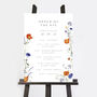 Pressed Wildflowers Wedding Order Of The Day Sign, thumbnail 2 of 3