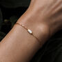 Darcy Pearl Pendant Gold Bracelet, thumbnail 1 of 6