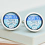 Personalised 1961 To 1977 Tax Disc Cufflinks, thumbnail 1 of 6