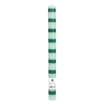 Green Stripe Straight Dinner Candles, 3 of 4