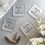Personalised Wedding Year Set Of Four Printed Coasters, thumbnail 1 of 3