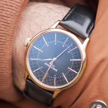 'Confluence' Black And Rose Gold Unisex Watch, 2 of 12
