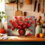 Vermilion Vitality Textured Glass Chopping Board, thumbnail 3 of 7