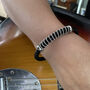 Recycled Guitar String Leather Bracelet, thumbnail 2 of 4