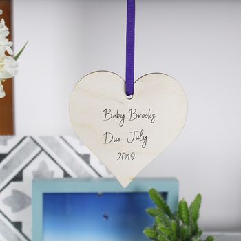 Baby Scan Photo Heart Decoration For Mums To Be, 6 of 9