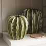 Dark Green Ribbed Pod Vase, thumbnail 1 of 4