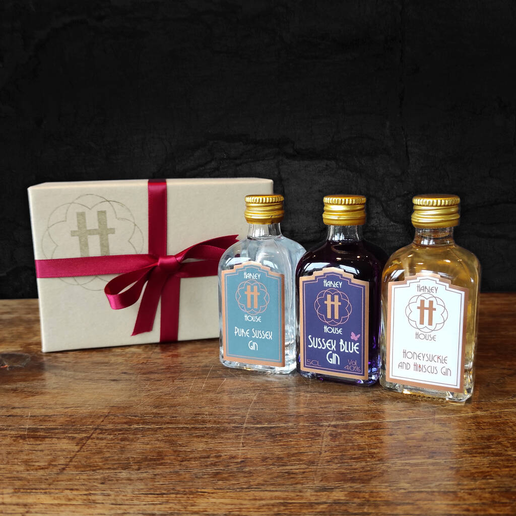 Sussex Gin Gift Pack Of Three Miniatures, 1 of 3