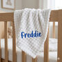 Personalised Grey Unisex Embossed Baby Blanket, thumbnail 7 of 12