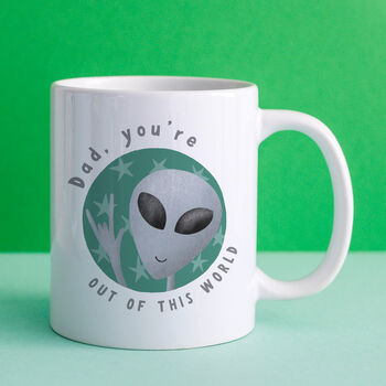 Personalised Alien Mug For Dads, 2 of 5