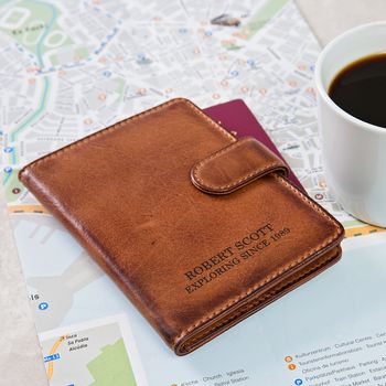 Personalised Leather Passport Wallet, 9 of 12