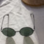 Oversized Round Circle Wire Frame Sunglasses, thumbnail 5 of 6