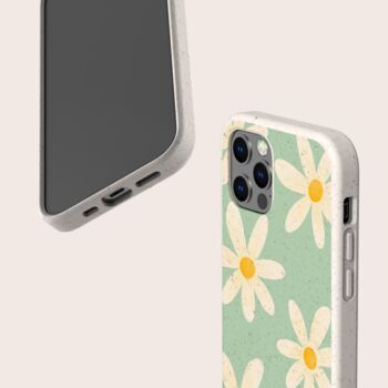 Mint Daisies Eco Friendly, Biodegradable Phone Case, 4 of 8