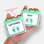 Personalised New Baby Date Letterbox Cookies, thumbnail 3 of 9