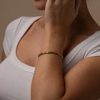 Personalised 18 K Gold Curb Bracelet, 6 of 8