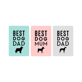 Personalised Best Dog Mum Or Dad Keyring, 2 of 5