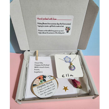 Wildflower Letter Pendant Gift Choose Your Colour, 9 of 12