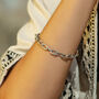 Ancient Elegant Radiance Chunky Silver Chain Bracelet, thumbnail 1 of 7