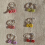 Daisy Beaded Earrings On Sterling Silver Hoops, thumbnail 4 of 6