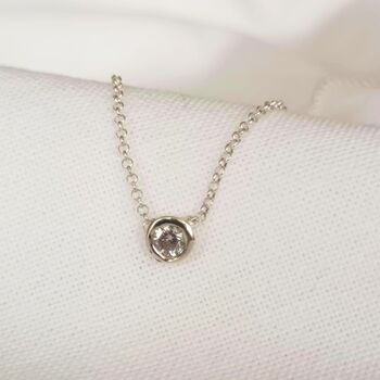 Diamond Solitaire Necklace, 5 of 7