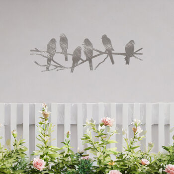 Birds On Branch Metal Wall Art For Outdoor And Indoor Decor Gift, 6 of 10