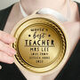 Personalised World's Best Teacher Wooden Medal, thumbnail 2 of 4