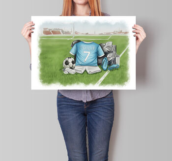 Personalised Football Shirt Print, 6 of 7