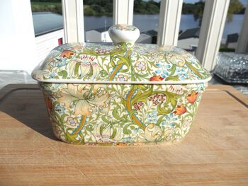 Lidded Butterdish In William Morris Golden Lily Design, 4 of 8