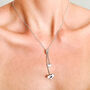 Swinging Heart Sterling Silver Necklace, thumbnail 2 of 8