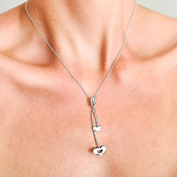 Swinging Heart Sterling Silver Necklace, 2 of 8