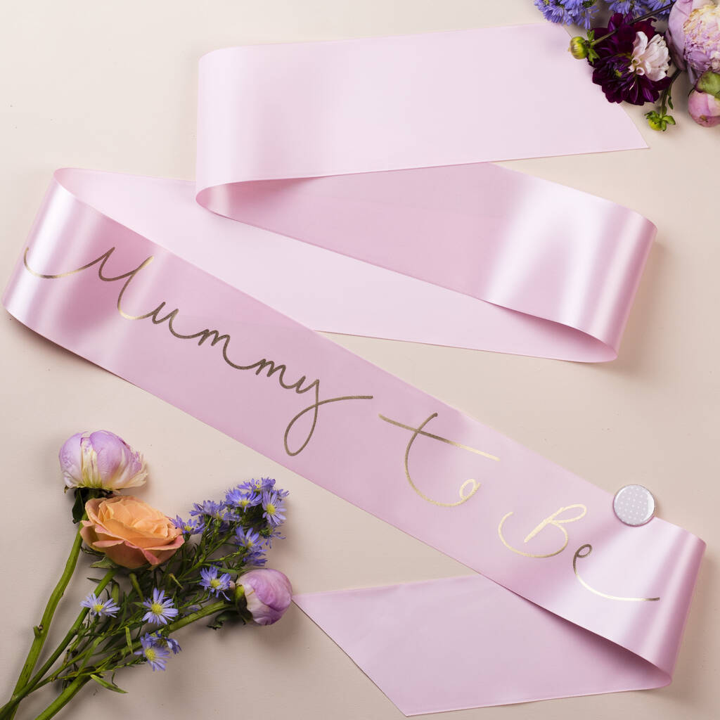 'Mummy To Be' Gold Foil Baby Shower Sash, 1 of 7