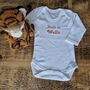 Custom New Baby Announcement Babygrow – Personalised Pregnancy Reveal, thumbnail 4 of 6