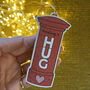 Red Postbox Send A Hug Wooden Christmas Tree Decoration, thumbnail 2 of 5