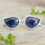 10ct Sapphire Cufflinks In Sterling Silver, thumbnail 1 of 2
