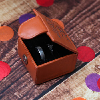 Personalised Leather Cufflink Jewellery Box, 6 of 9