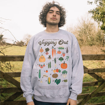 Vegging Out Men's Vegetable Guide Sweatshirt, 3 of 5