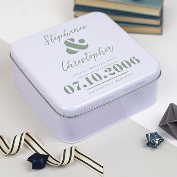 Personalised Couples Anniversary Tin, 3 of 6